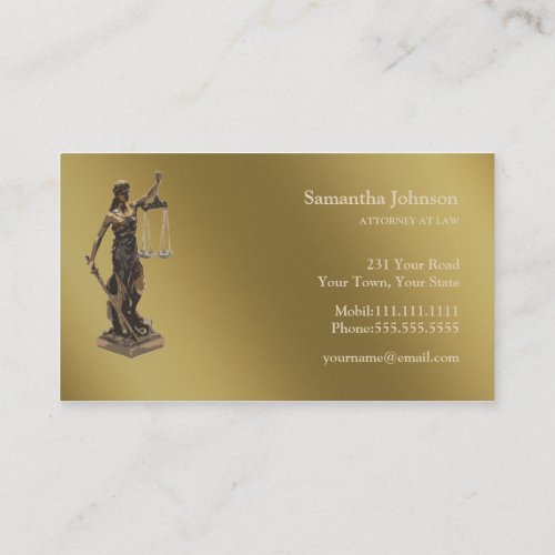 Themis  Attorney At Law Golden Business Card