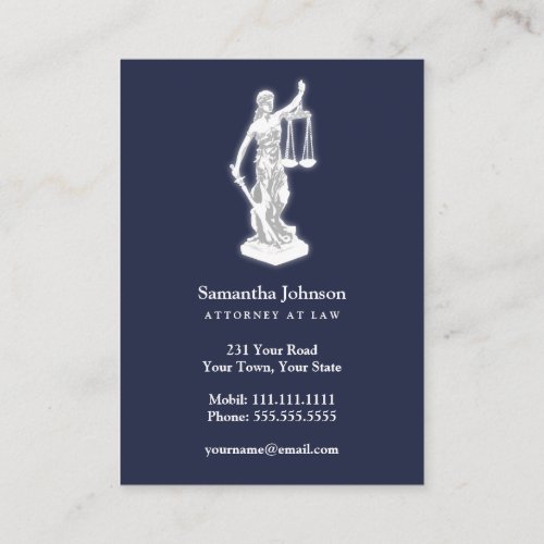 Themis  Attorney At Law Midnight Blue Business Card