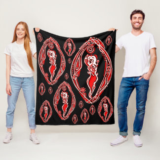 Themis Goddess Yoni Fleece Blanket