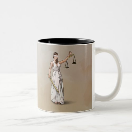 Themis _ Lady Justice Two_Tone Coffee Mug