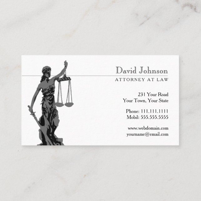 Themis | Scales of Justice Business Card (Back)
