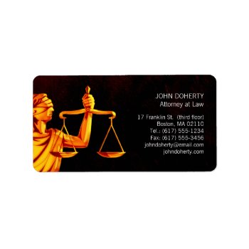 Themis | Scales Of Justice Label by wierka at Zazzle