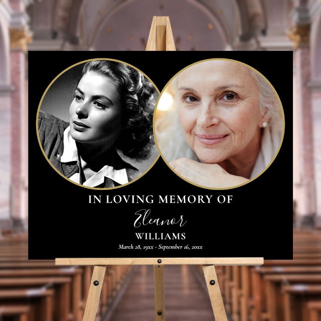 Then And Now 2 Photo Funeral Celebration Of Life Foam Board (Then And Now 2 Photo Funeral Celebration Of Life Foam Board)