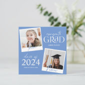 Then And Now | 2 Photo Graduation Announcement (Standing Front)