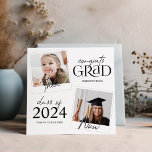 Then And Now | 2 Photo Graduation Announcement<br><div class="desc">"Introducing the Modern Graduation Announcement: Then and Now. Celebrate your graduate's journey with two stunning photos capturing their growth and accomplishments. This sleek and sophisticated card features a versatile template that can be easily personalized to showcase your unique style."</div>