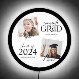 Then And Now | 2 Photo Graduation  LED Sign