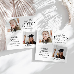 Then And Now   2 Photo Graduation Save The Date