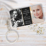 Then And Now 2 Photo Memorial In Loving Memory Keychain<br><div class="desc">An elegant funeral memorial celebration of life keychain keepsake featuring 2 special photos. Designed by Thisisnotme©</div>