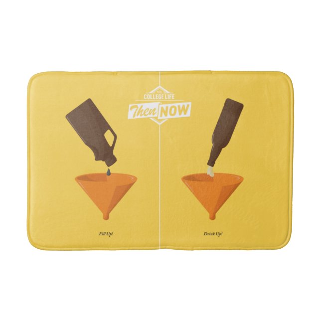 Then And Now: Beer Pong Bath Mat (Front)