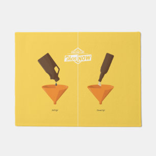 Then And Now: Beer Pong Doormat