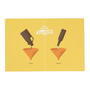 Then And Now: Beer Pong Placemat