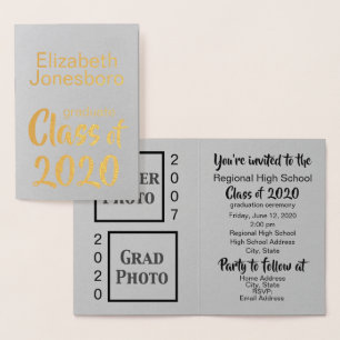 Then and Now Graduation Announcement Party Photo