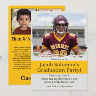 Then and Now Graduation Party Invite