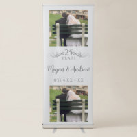 Then and Now Modern 25th Wedding Anniversary Party