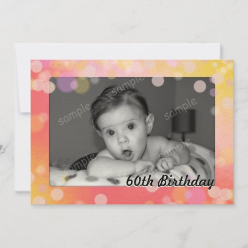 Pink Bubbles Milestone Photo Birthday Card
