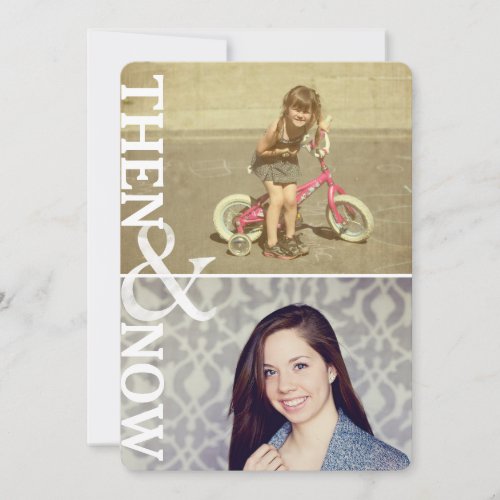 Then and Now Photo Graduation Announcement