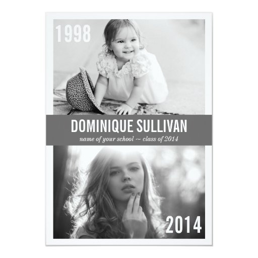 Then And Now Graduation Party Invitations 7