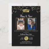 Then and Now Photo Template Graduation Party (Front)