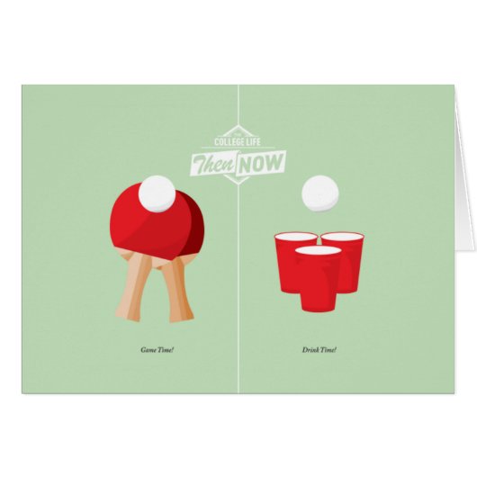 Then And Now: Ping Pong Cards (Front Horizontal)