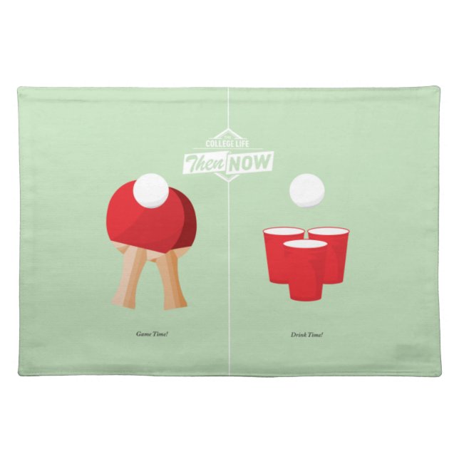 Then And Now: Ping Pong Cloth Placemat (Front)