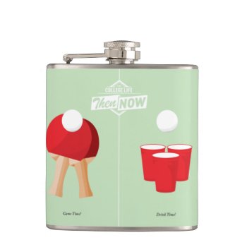 Then And Now: Ping Pong Hip Flask by AuraEditions at Zazzle