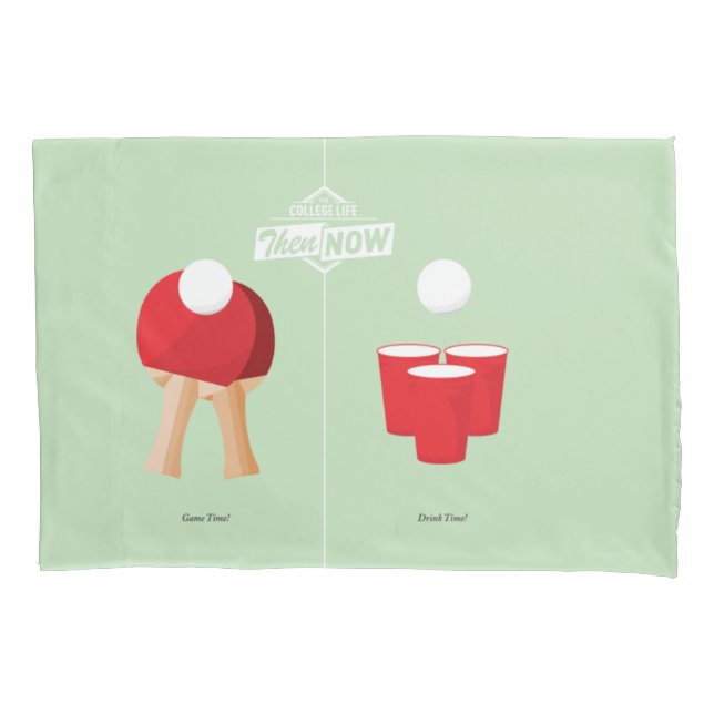 Then And Now: Ping Pong Pillow Case (Front-Left)