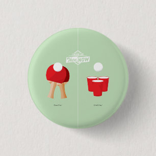 Then And Now: Ping Pong Pinback Button
