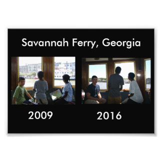 Then and Now - Savannah Ferry, GA Photo Print