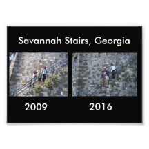Then and Now - Savannah Stairs, GA
