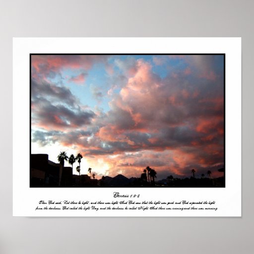Then god said let there be light and poster zazzle