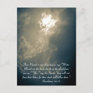 Then I heard a voice from heaven say, "Write: Bles Postcard