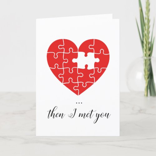 Then I met you romantic Valentines day card