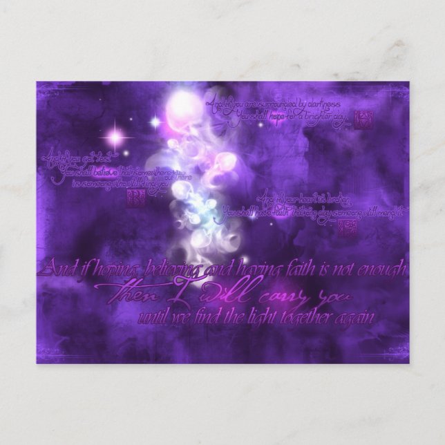 Then I Will Carry You Postcard (Front)