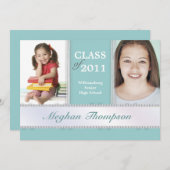 Then & Now Jeweled Photo Graduation Announcement (Front/Back)