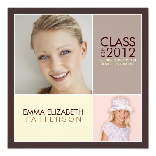 Then And Now Graduation Party Invitations 5