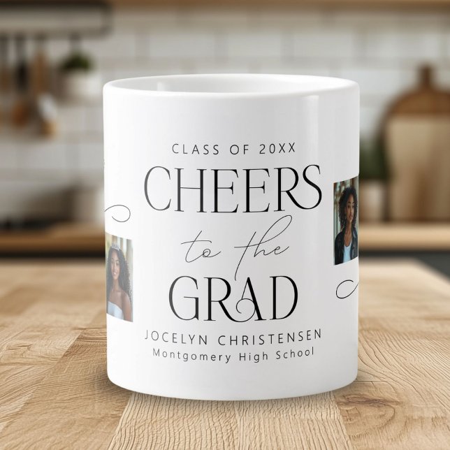 Then & Now Photo Collage Graduation Gift Giant Coffee Mug (Creator Uploaded)