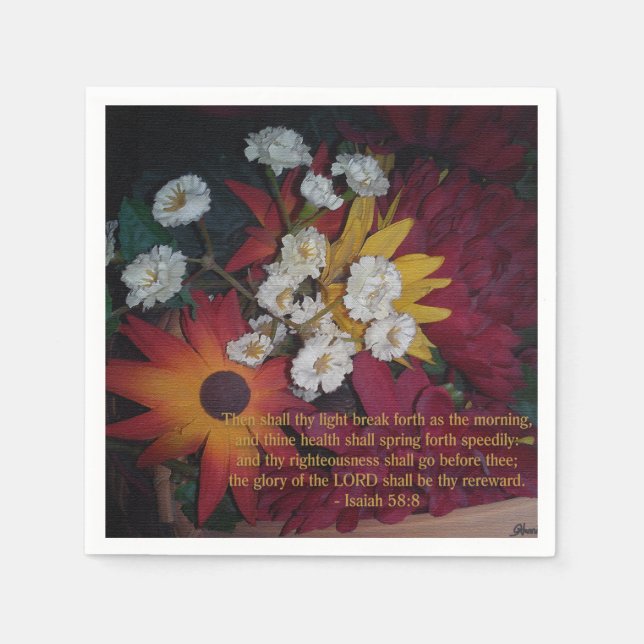 Then shall thy light break forth napkins (Front)