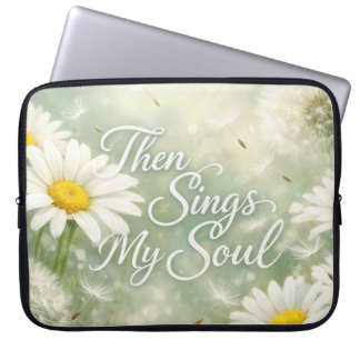 Then Sings My Soul Dandelions and Daisies Laptop Sleeve