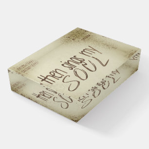 "Then Sings My Soul" Music Paperweight