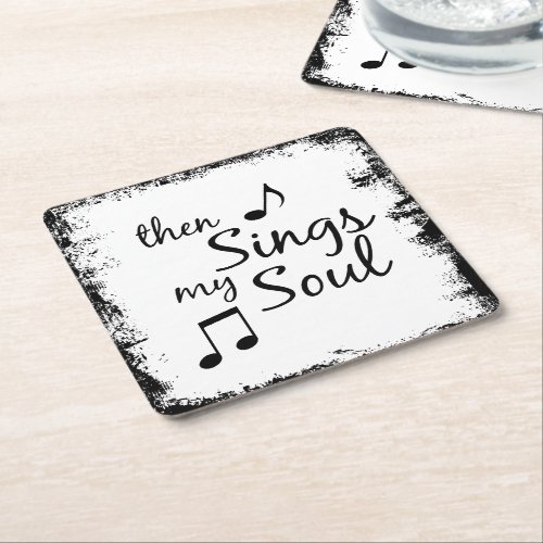 Then Sings my Soul Square Paper Coaster