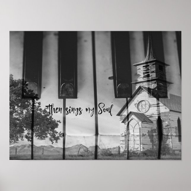 Then Sings my Soul with Country Church Keyboard  Poster (Front)