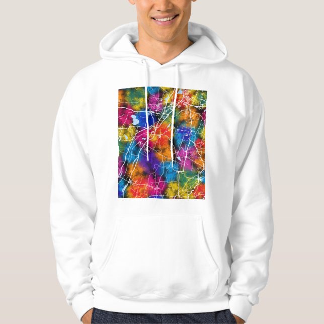 Theni Tamil Nadu City Map Hoodie (Front)