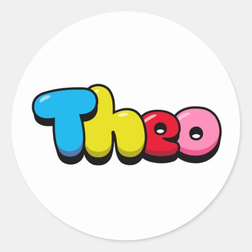 Theo Classic Round Sticker