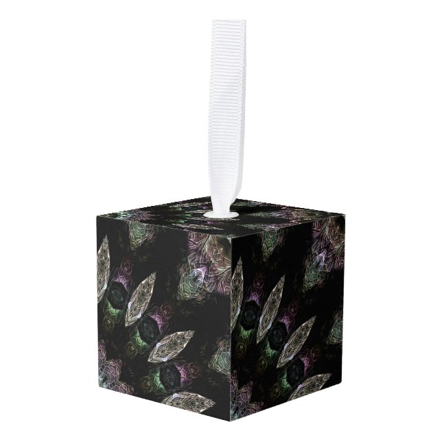 Theo Cube Ornament (Front Angled)