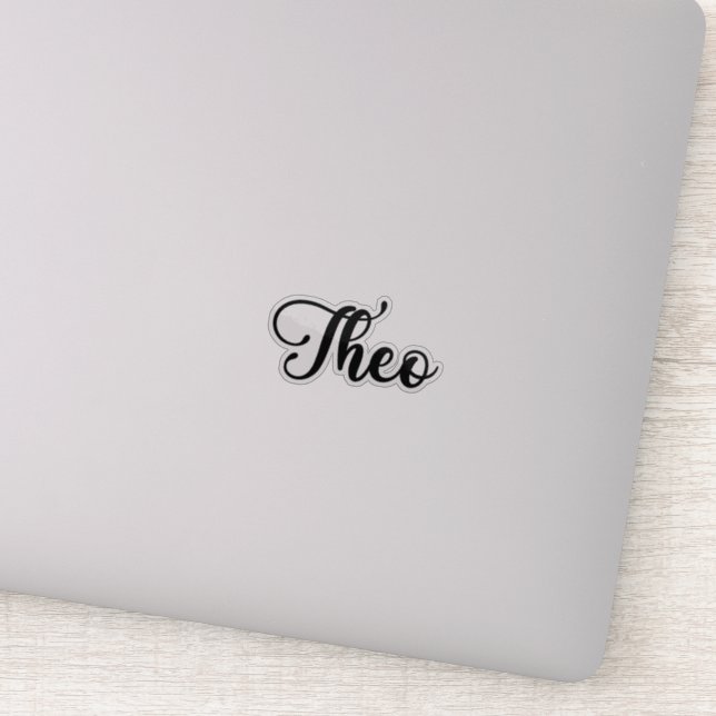 Theo Name - Handwritten Calligraphy Sticker (Detail)