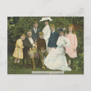 Theo. Roosevelt and Family Postcard