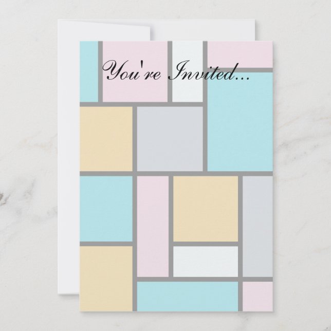 Theo Van Doesburg - Composition 17 - Mondrian Art Invitation (Front)