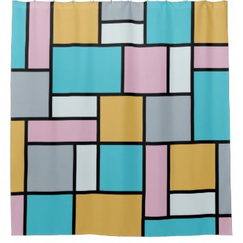 Theo Van Doesburg - Composition Xvii Shower Curtain by ArtLoversCafe at Zazzle