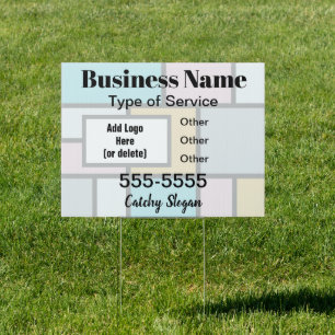 Theo Van Doesburg - Mondrian Style Business Sign