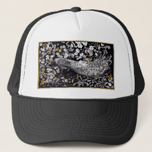 Theo Van Hoytema Retro Peacock Clip Art Black and Trucker Hat